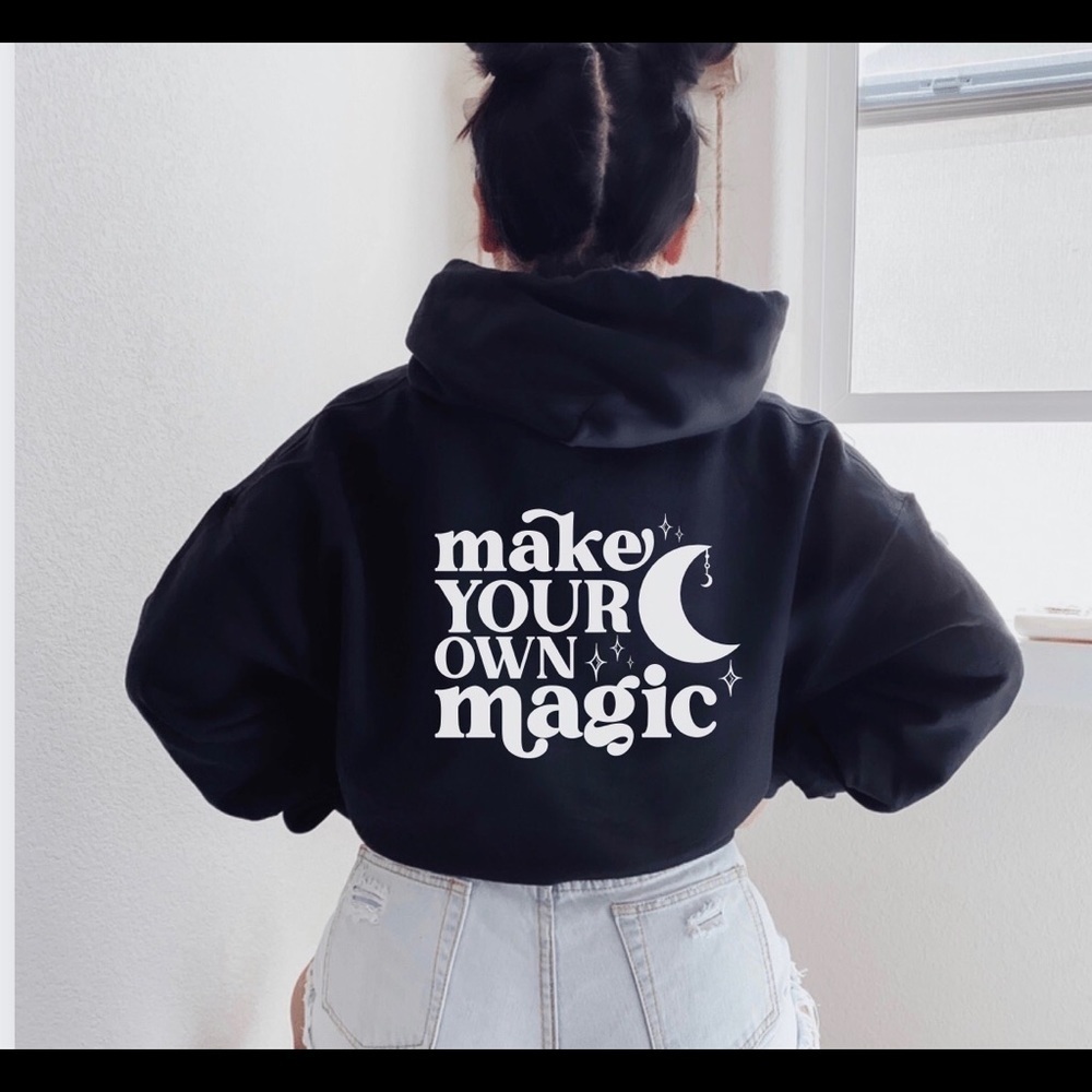 Make Your Own Magic Crew Neck Long Sleeve Hoodie